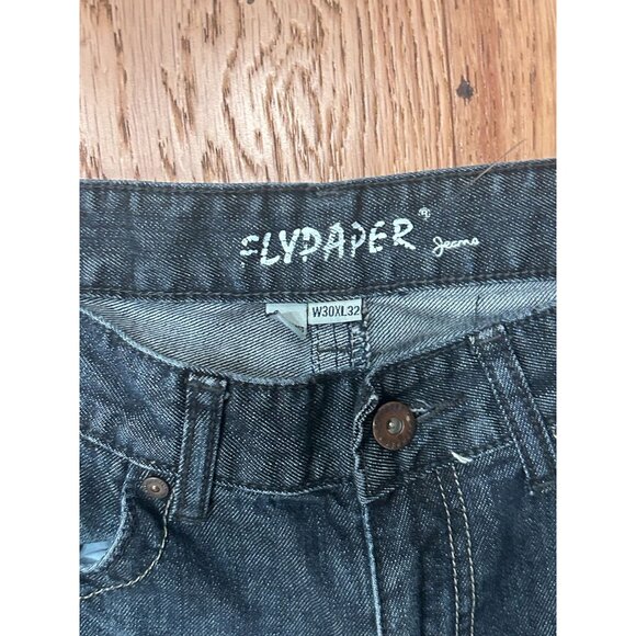 Flypaper Jeans Women's Size 30×32 Straight Leg Distressed Denim Blue - Picture 2 of 13